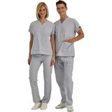 Çizgi Medikal Gri Dr Greys Scrubs (Terikoton/ince Kumaş) T100 - XL