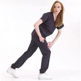 Çizgi Medikal Jogger Lüks Kaliteli Likralı Doktor Hemşire Forması Scrubs Lacivert - 2XL