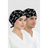 ÇİZGİ MEDİKAL Kayan Ruhlar Desenli Bone (Cotton Likra Kumaş)