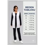 ÇİZGİ MEDİKAL Klasik yaka kolsuz iş önlüğü kolsuz doktor öğretmen önlüğü diz üstü