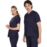 Çizgi Medikal Lacivert V Yaka Scrubs (Terikoton/ince Kumaş) T200 - XS