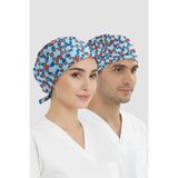 ÇİZGİ MEDİKAL Molekül Ağı Desenli Bone (Cotton Likra Kumaş)
