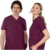 Çizgi Medikal Mürdüm Mavisi V Yaka Scrubs (Terikoton/ince Kumaş) T200