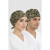 ÇİZGİ MEDİKAL Orman Kamuflajı Desenli Bone (Cotton Likra Kumaş)