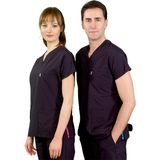 Çizgi Medikal Siyah Dr Greys Scrubs (Terikoton/ince Kumaş) T100