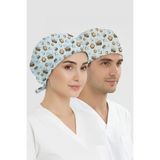 ÇİZGİ MEDİKAL Yelken Dümeni Desenli Bone (Cotton Likra Kumaş)