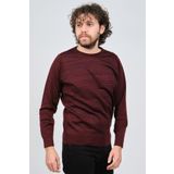 Çizgi Triko 42554225 Bordo Erkek Kazak