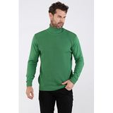 Çizgi Triko Balıkçı Yaka Pamuklu Triko Kazak, XL, 8042520234669E, Yeşil, Erkek