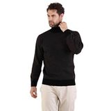 Çizgi Triko Balıkçı Yaka Triko Kazak, 2XL, 8042520234604E, Siyah, Erkek