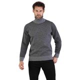 Çizgi Triko Balıkçı Yaka Triko Kazak, XL, 8042520234604E, Gri, Erkek