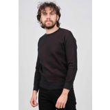 Çizgi Triko Bisiklet Yaka Desenli Kazak, S, 80425202154224, LACİVERT, Erkek