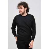 Çizgi Triko Bisiklet Yaka Desenli Kazak, S, 80425202154224, SİYAH, Erkek
