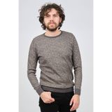 Çizgi Triko Bisiklet Yaka Slim Fit Desenli Kazak, S, 80425202154255, GRİ, Erkek