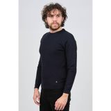 Çizgi Triko Bisiklet Yaka Slim Fit Kazak, M, 80425202154259, LACİVERT, Erkek