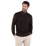 Çizgi Triko Çelik Örgü Yarım Balıkçı Triko Kazak, 2XL, 8042520234609B, Kahverengi, Erkek