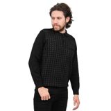 Çizgi Triko Cep Detaylı Polo Yaka Desenli Kazak, M, 80425202144216, SİYAH, Erkek