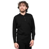 Çizgi Triko Cep Detaylı Polo Yaka Kazak, M, 80425202144241, SİYAH, Erkek