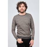 Çizgi Triko Erkek Bisiklet Yaka Slim Fit Desenli Kazak 42554255 Gri