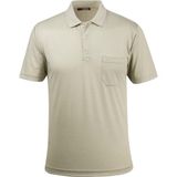 Çizgi Triko Erkek Büyük Beden Polo Yaka Düğmeli Cepli T-Shirt Klasik Kalıp - Yeşil - 3XL