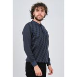 Çizgi Triko Erkek Cep Detaylı Polo Yaka Desenli Kazak 42544213 Indigo - M - İndigo