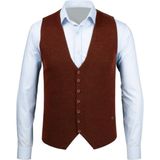 Çizgi Triko Erkek Düğmeli Spor / Klasik Triko Örme Kolsuz Kiremit Yelek Regular Kalıp - 4430LS - 2XL
