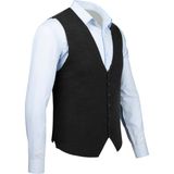 Çizgi Triko Erkek Düğmeli Spor / Klasik Triko Örme Kolsuz Koyu Gri Yelek Regular Kalıp - 4430LS - XL