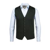 Çizgi Triko Erkek Düğmeli Spor / Klasik Triko Örme Kolsuz Nefti Yelek - 5008LS