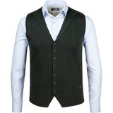 Çizgi Triko Erkek Düğmeli Spor / Klasik Triko Örme Kolsuz Yelek - 5008LS - 2XL - Nefti