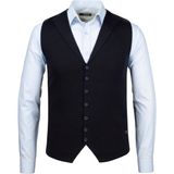 Çizgi Triko Erkek Düğmeli Spor / Klasik Triko Örme Kolsuz Yelek - 5008LS - Lacivert - 2XL