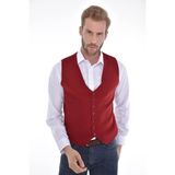 Çizgi Triko Erkek Düğmeli Spor / Klasik Triko Örme Kolsuz Yelek Regular Kalıp - 4430LS - 2XL - Bordo