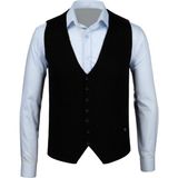 Çizgi Triko Erkek Düğmeli Spor / Klasik Triko Örme Kolsuz Yelek Regular Kalıp - 4430LS - Siyah