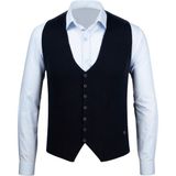 Çizgi Triko Erkek Düğmeli Spor / Klasik Triko Örme Kolsuz Yelek Regular Kalıp - 4430LS - XL - Lacivert