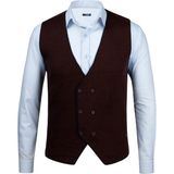 Çizgi Triko Erkek Düğmeli Spor / Regular Kalıp Triko Örme Kolsuz Lacivert Yelek - 5013LS