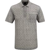 Çizgi Triko Erkek Polo Yaka Dijital Baskı Tişört - 5104 - Gri