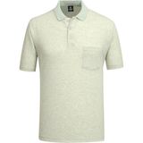 Çizgi Triko Erkek Polo Yaka Kısa Kol Yeşil Tişört - 5303 Bat - 3XL