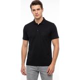 Çizgi Triko Erkek Polo Yaka Kısa Kollu Cepli Tişört Klasik Kalıp 5305 BGL-ST05537 - Siyah - 2XL
