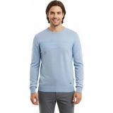 Çizgi Triko Erkek Sıfır Yaka Kazak Çelik Örgü Klasik Kalıp 5247C BGL-ST04858 - Buz - Mavi - 2XL