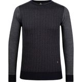 Çizgi Triko Erkek Sıfır Yaka Triko Kazak Desenli Kol ve Bel Lastikli Çelik Örgü Klasik Kalıp - 5010C - Lacivert - 2XL