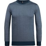Çizgi Triko Erkek Sıfır Yaka Triko Kazak Desenli Kol ve Bel Lastikli Çelik Örgü Klasik Kalıp - 5015C - Petrol - 2XL