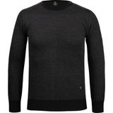 Çizgi Triko Erkek Sıfır Yaka Triko Kazak Desenli Kol ve Bel Lastikli Çelik Örgü Regular Kalıp - 5013C - Siyah - 2XL