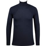 Çizgi Triko Erkek Tam Balıkçı Triko Kazak Desenli Kol ve Bel Lastikli Çelik Örgü Regular Kalıp - 5020E - Lacivert - XL