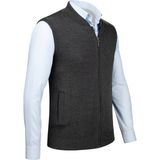 Çizgi Triko Erkek Triko Yelek Fermuarlı Cepli Çelik Örgü Triko Klasik Kalıp - 4241J - XL - Antrasit