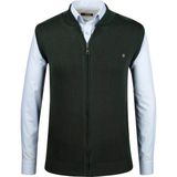Çizgi Triko Erkek Triko Yelek Fermuarlı Cepli Çelik Örgü Triko Klasik Kalıp - 4241J - XL - Nefti