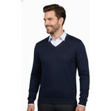 Çizgi Triko Erkek V Yaka Triko Kazak Çelik Örgü Klasik Kalıp 4241D BGL-ST04849 - Lacivert - M