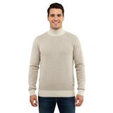 Çizgi Triko Erkek Yarım Balıkçı Kazak Çelik Örgü Regular Kalıp 5206B BGL-ST04853