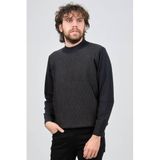 Çizgi Triko Yarım Balıkçı Çizgi Desenli Kazak, 2XL, 80425202164234, LACİVERT, Erkek
