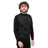 Çizgi Triko Yarım Balıkçı Yaka Desenli Kazak, 2XL, 80425202164225, SİYAH, Erkek