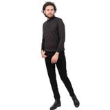 Çizgi Triko Yarım Balıkçı Yaka Desenli Kazak, M, 80425202164220, LACİVERT, Erkek