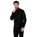 Çizgi Triko Yarım Balıkçı Yaka Pamuklu Triko Kazak, XL, 8042520234653B, Siyah, Erkek