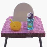 Çizgikare PEMBE PÖTİKARELİ MAMA SANDALYESİ ÖRTÜSÜ